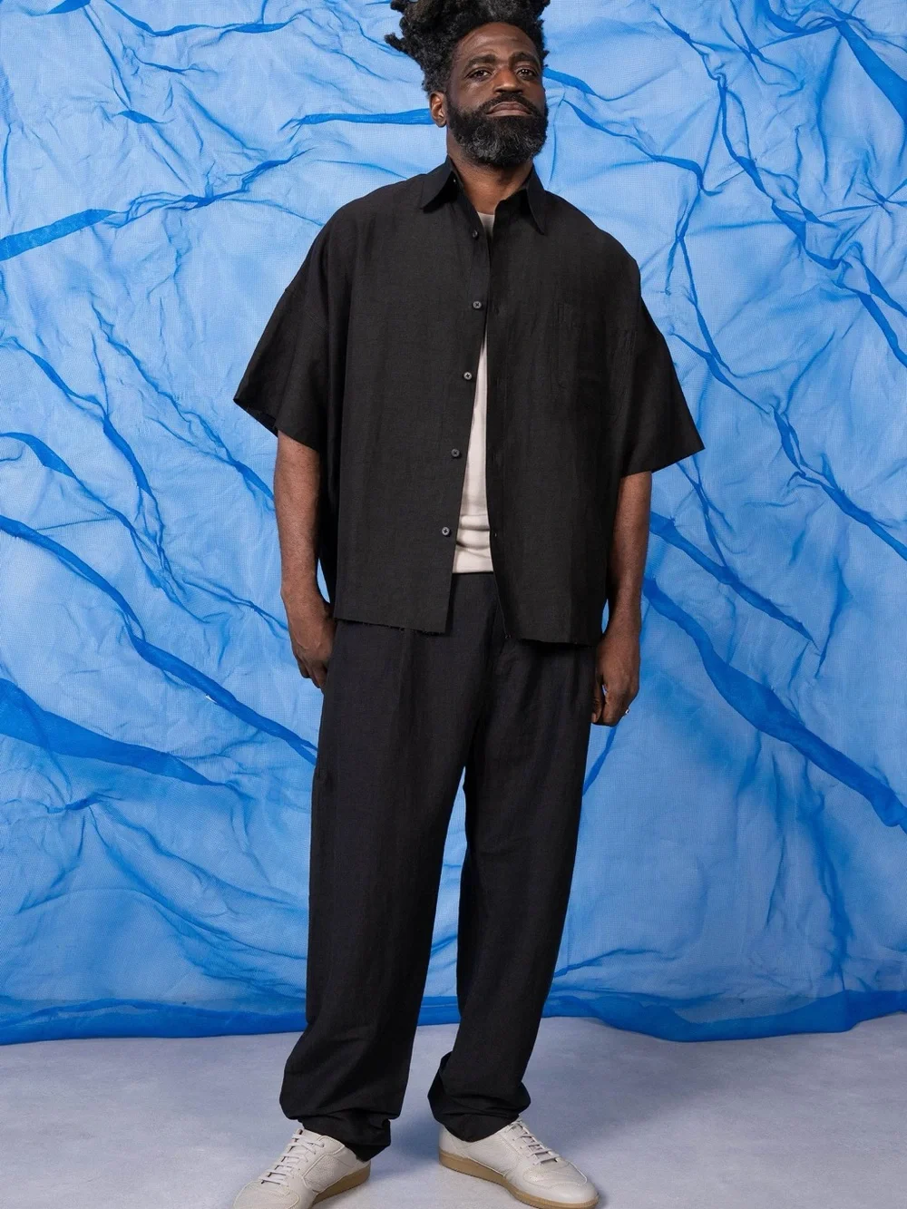 Outlier INJEX HIGHDARTS Linen Blend Pleated Pants